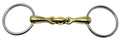 Prorider SS Loose O-Ring Dog Bone Snaffle Pony Horse Bit 5 Brass Mouth Equine 35521B