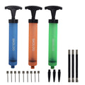 Skoloo 3 Packs 10 Portable Hand Air Ball Pump, Needle, Nozzle, Extension Hose for Soccer Basketball Football Volleyball Water Po