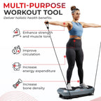 Sunny Health & Fitness Curved Vibration Plate Machine - 3D Vibrating Platform for Lymphatic Drainage & Weight Loss | Whole Body