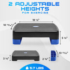 Yes4All Aerobic Exercise Step Platform - Blue/Black
