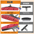 Bike Brake Pads Set, Alritz 6Pcs Road Mountain Bicycle V-Brake Blocks Shoes With Hex Nut And Shims, No Noise No Skid, 70Mm, For