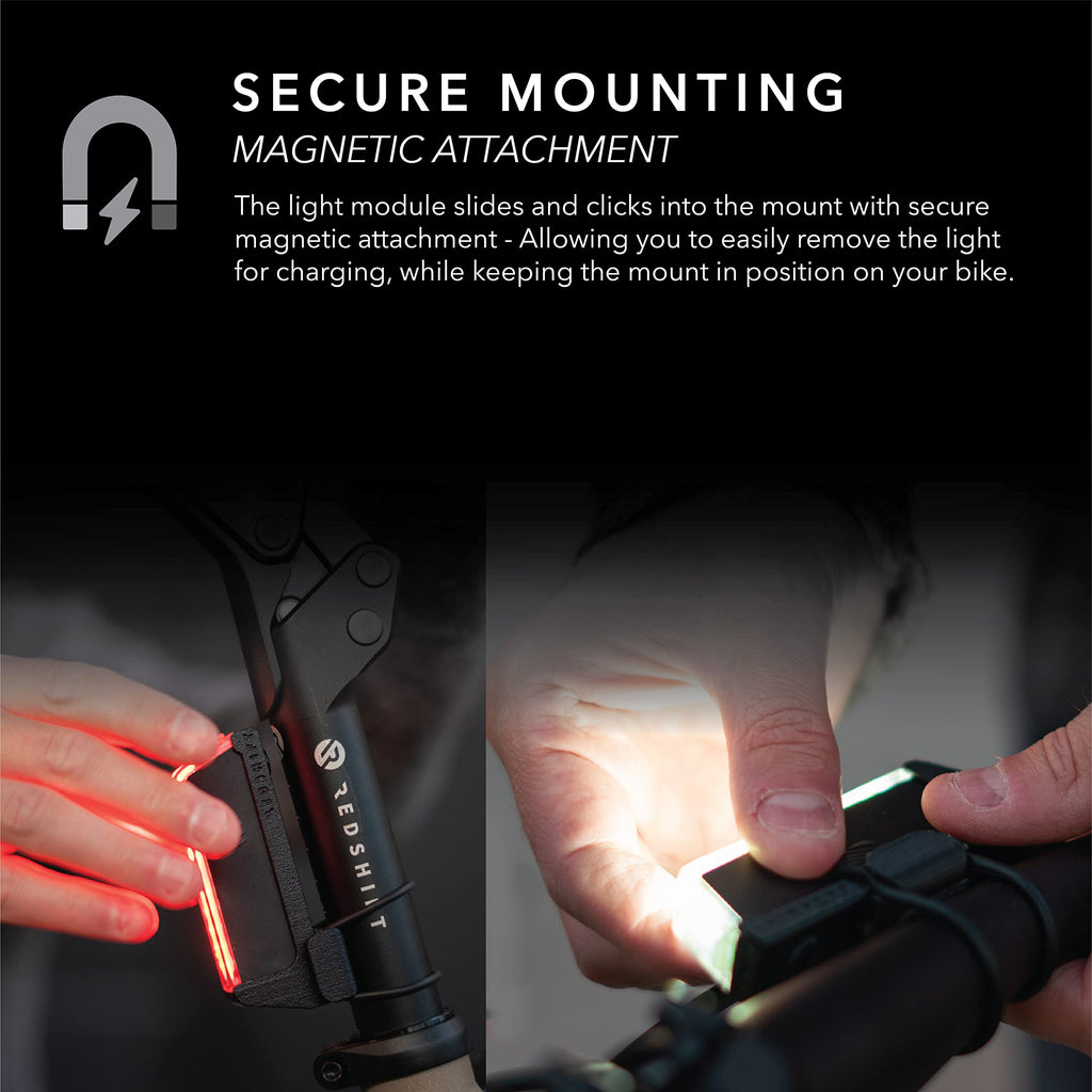 Redshift Arclight Led Bicycle Light, Dual-Color, Front-Rear Bike Light And Mount For Day And Night Riding, 36+Hr Battery Life, A