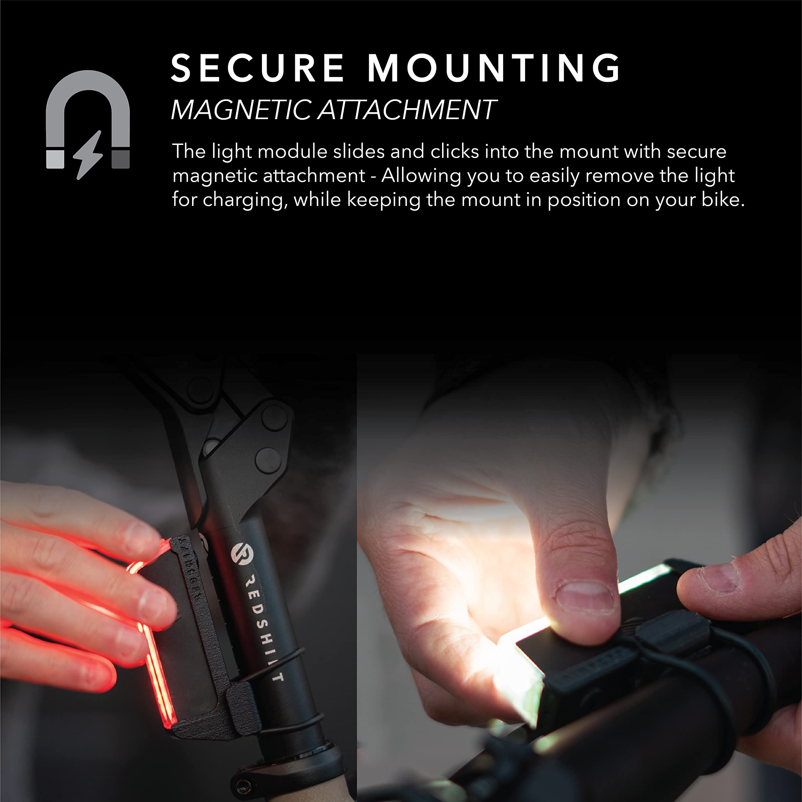 Redshift Arclight Led Bicycle Light, Dual-Color, Front-Rear Bike Light And Mount For Day And Night Riding, 36+Hr Battery Life, A