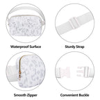 Vorolo Fanny Pack Christmas Gift For Women And Men Crossbody Bag Belt Bag Bum Bag With Adjustable Strap For Sportsoff White+Leop