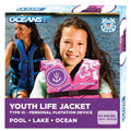 Oceans7 US Coast Guard-Approved Youth Life Jacket 50-90 lbs -Type III PFD Flexible-Fit Open-Sided Design Personal Flotation Devi