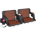 Nova Microdermabrasion Heated Stadium Seats For Bleachers W/Back Support Padded Cushion Portable 2 Pack Reclining Bleacher Seats