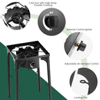 Goplus Outdoor Camping Stove, Single Burner Propane Gas Cooker W/Detachable Legs & 0-20 Psi Regulator & Csa Approval For Camp Pa