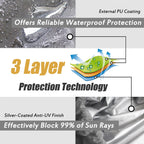 Frelaxy 420D Kayak Cover, Heavy Duty Waterproof Uv Resistant Kayak Covers For Outdoor Storage, Ultra Strong Canoe Storage Dust C