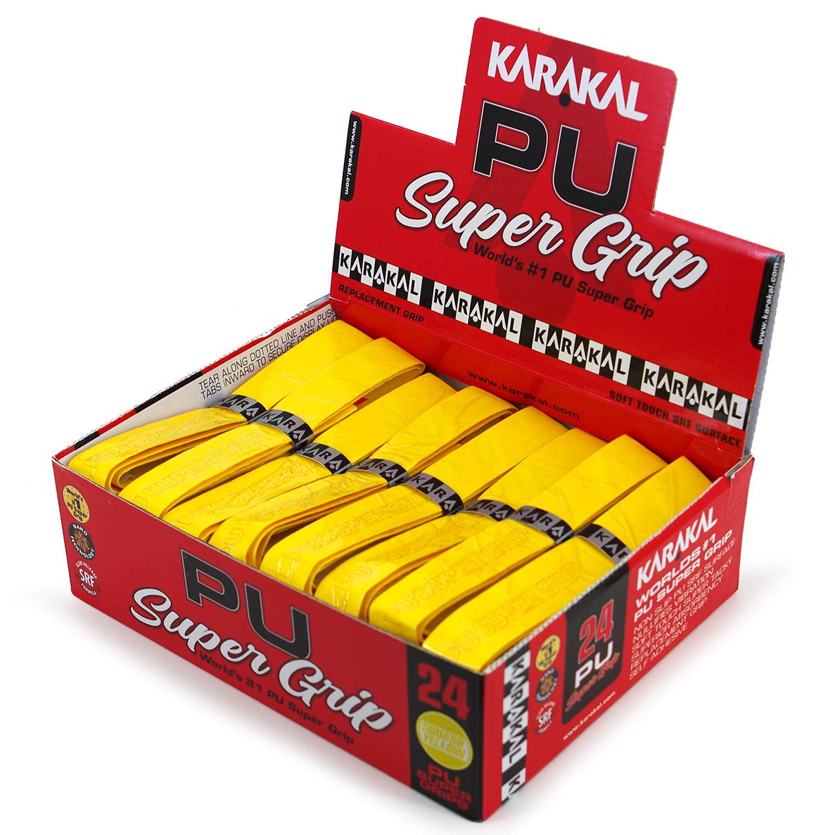 Karakal PU Super Grip Box 24 Replacement Grip-Yellow