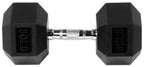 Fitvids Rubber Encased Hex Dumbbell, 50Lb Single