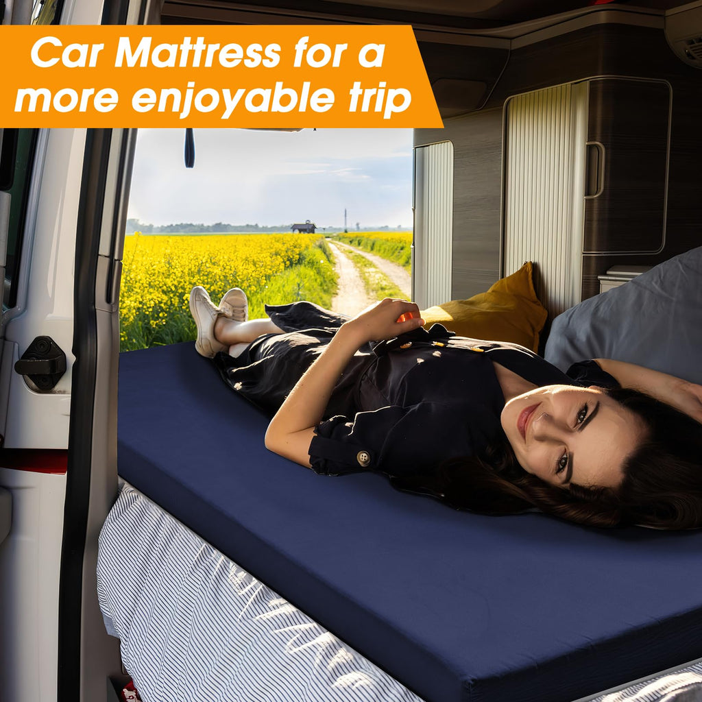 Cymula Camping Cot Mattress 2In Memory Foam Sleeping Pad,Soft Warm Non-Slip Camping Mattress Topper With Retaining For Adults,Po