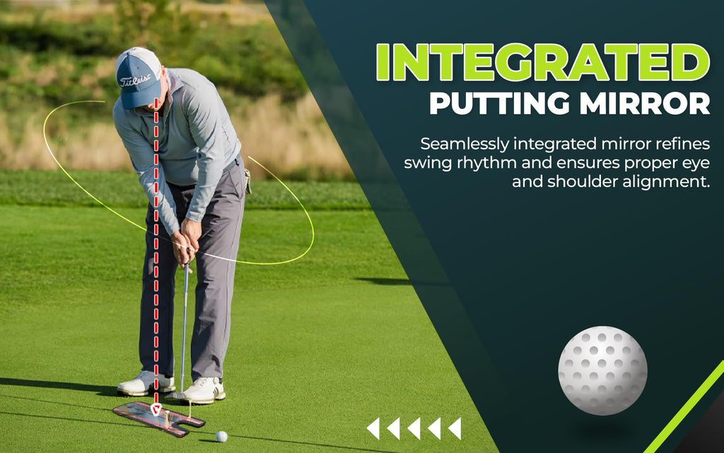 Golf Putting Mirror W/Upgraded Carry Bag  Golf Swing Trainer For Enhanced Putting Practice  Golf Trainer Putting Aid To Use W/Go