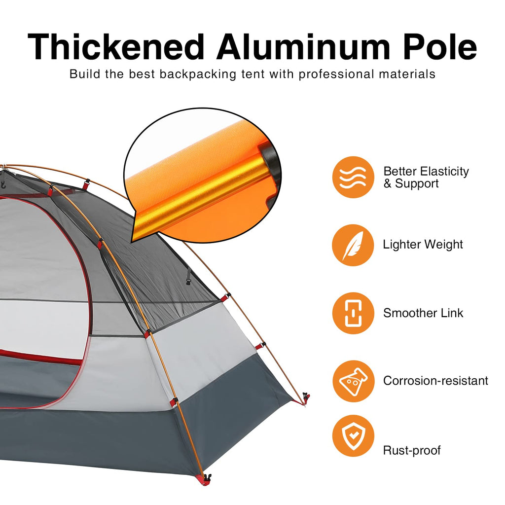 Moon Lence Professional Camping Tent 2 Person Tent Backpacking Tent, Water & Wind Proof Ultralight Equipment For Mountaineering