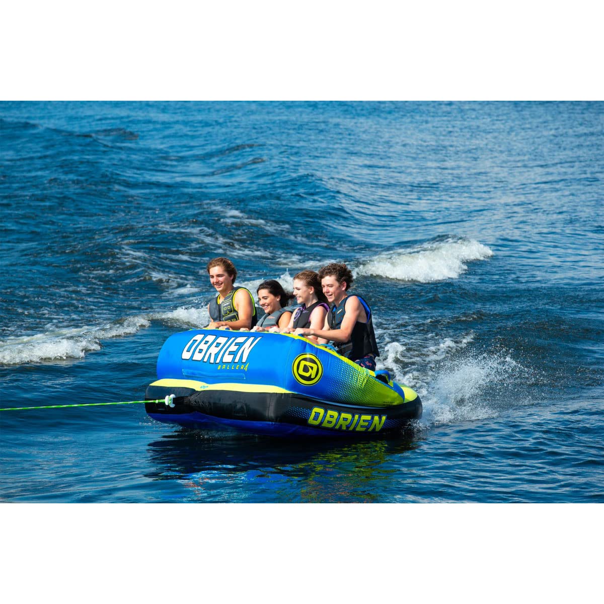 Obrien 2022 Baller Soft Top 4-Person Tube, Green/Black