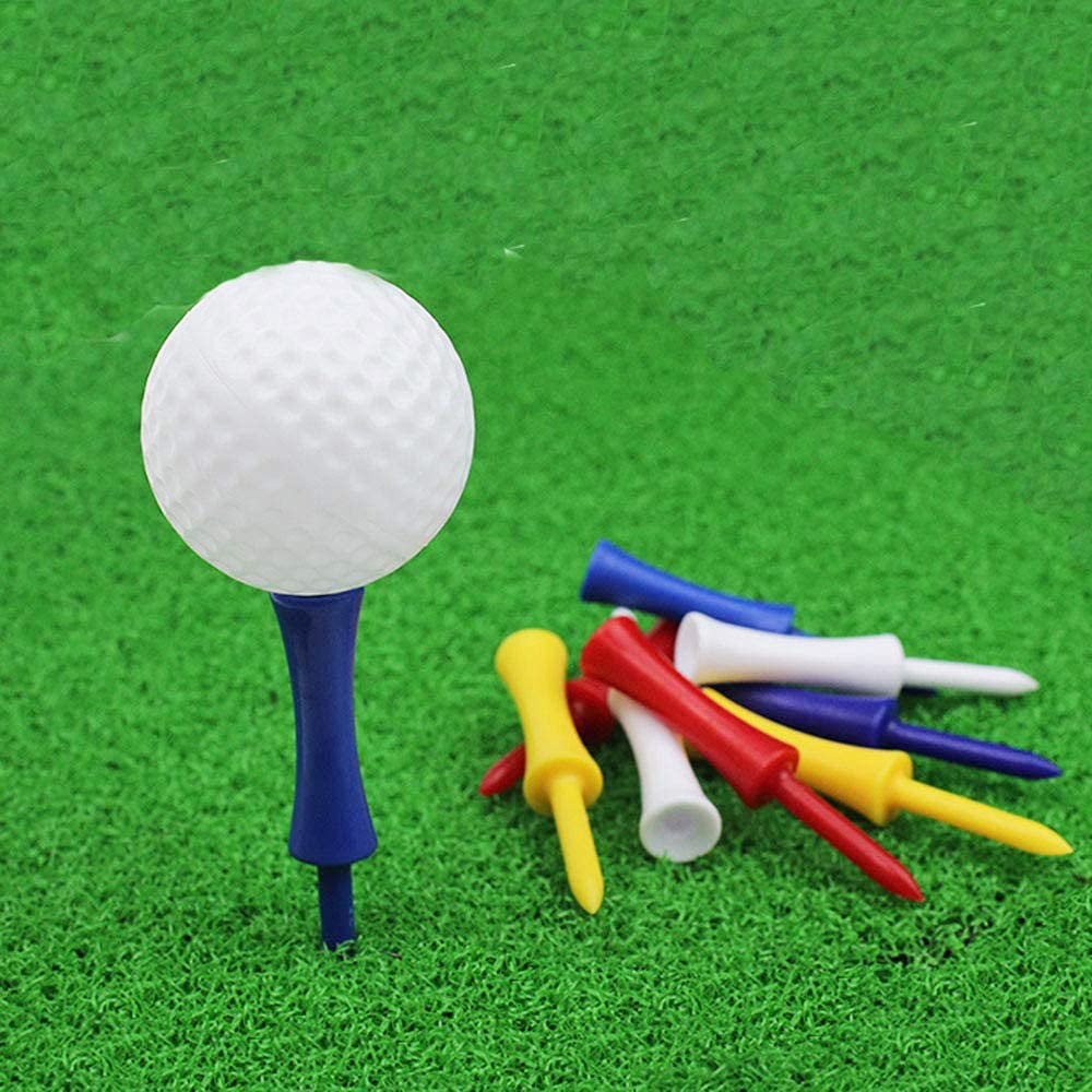 Kofull Golf Step Down Tees, 2 3/4 Golf Tees Bulk, Random Colors Consistent Tees Plastic Golf Tees - 50 Counts