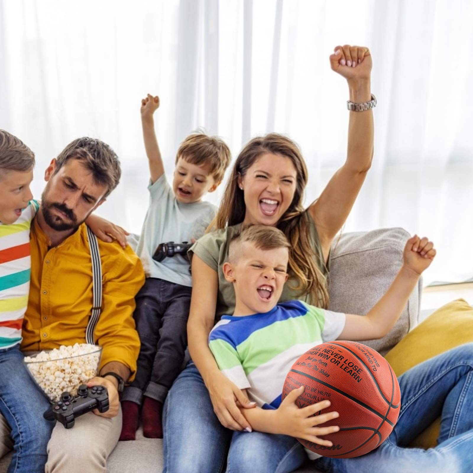 Engraved Basketball For Son From Mom, Personalized 29.5'' Basketball Son Gifts From Mom, Custom Birthday Graduation Christmas Ba
