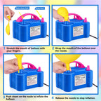 Electric Balloon Pump,Qipump 110V 600W Balloon Blower Inflator Dual Nozzle Air Pump Balloons Inflator For Decoration, Party, Spo