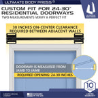 Ultimate Body Press Wall Mounted Doorway Pull Up Bar - Classic Straight Bar, Black, (Wmpd-S)