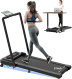 Large Walking Pad With Handle Bar, 17 Widened Running Belt, 15% Incline Treadmill, 4Mph/7.6Mph, 3.0 Hp Treadmill With 380Lbs Cap