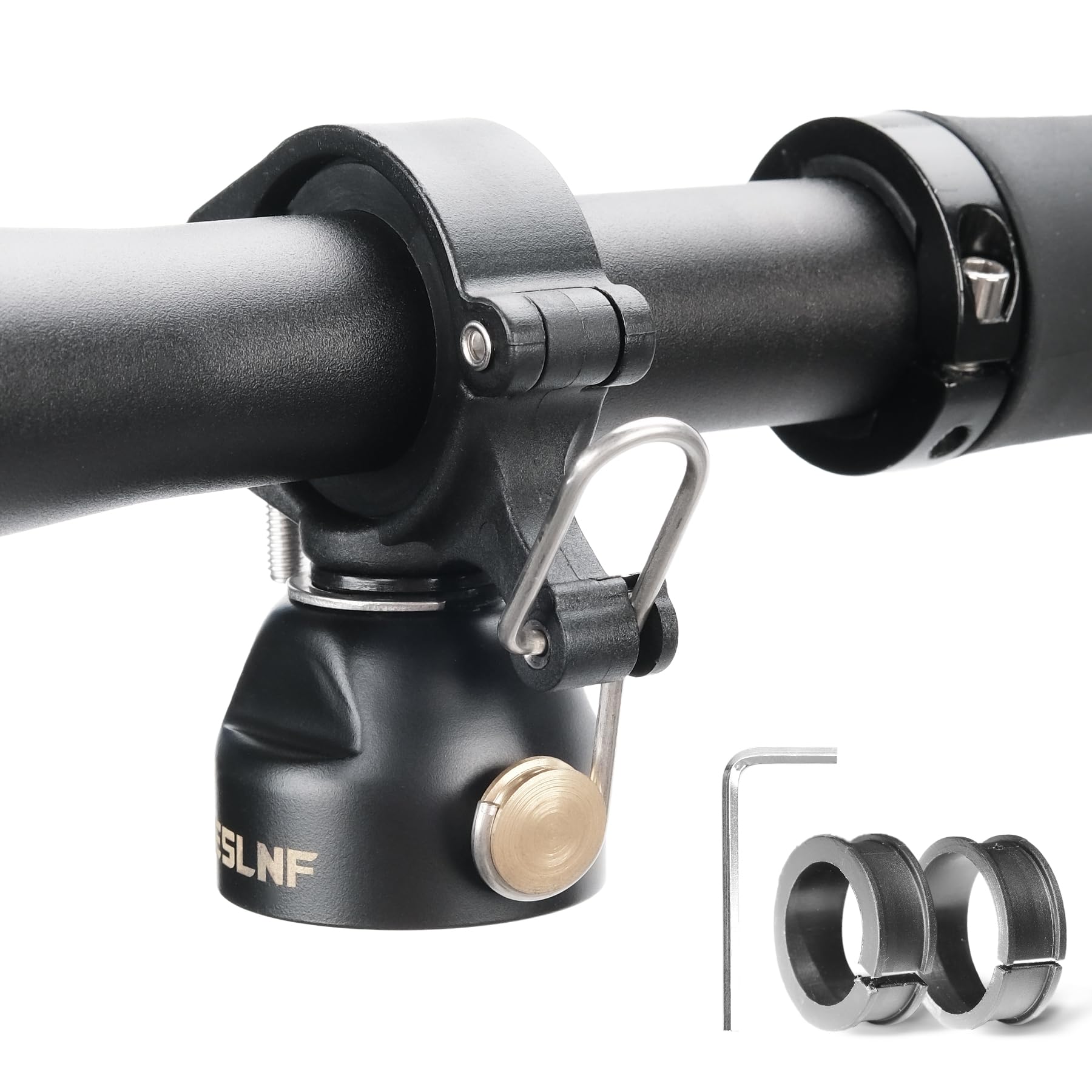 JJZOUEN Mountain Bike Bells Dual-Mode Ringing Bell, Copper Alloy Sturdy Bicycle Bell, MTB Trail Bell with Dual Modes, Adults Bik