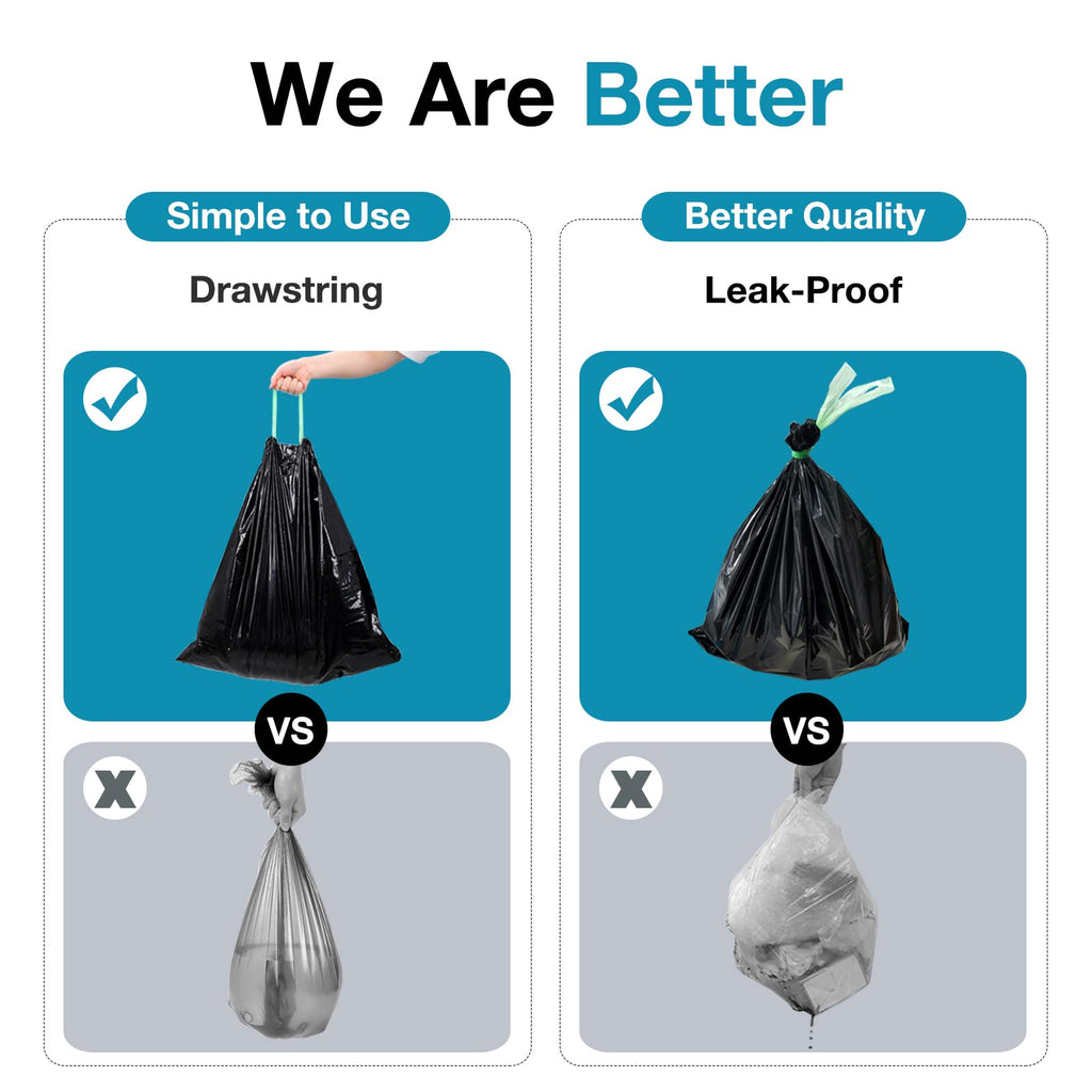 Triptips Portable Toilet Bags 20 Count Drawstring 8 Gallon Camping Toilet Bags Toilet Waste Bags Leak-Proof Toilet Liners, Trash