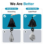 Triptips Portable Toilet Bags 40 Count Drawstring 8 Gallon Camping Toilet Bags Toilet Waste Bags Leak-Proof Toilet Liners, Trash