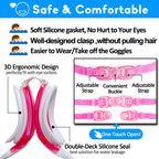 Eversport Kids Swim Goggles, Pack Of 2 Swimming Goggles For Children Teens, Anti-Fog Anti-Uv Youth Swim Glasses Leak Proof For A