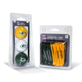 Team Golf Nfl Green Bay Packers 3 Golf Balls And 50 Golf Tees Logo Imprinted Golf Balls (3 Count) & 2-3/4'' Regulation Golf Tees