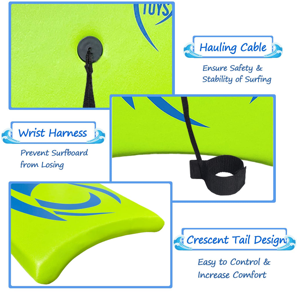 Bo-Toys Body Board Lightweight With Eps Core (Green, 41-Inch)