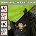 Travel Bird Camping Hammock With Mosquito Net And Sunshade, Backpacking Hammock With Ridge Rope Tree Straps, Lightweight Portabl