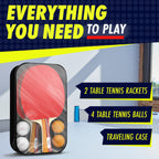 Nibiru Sport Table Tennis Paddles - Professional Ping Pong Paddles Set Of 2 W/ 4 Balls And Storage Case - Table Tennis Equipment