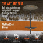 Alps Outdoorz Wetland Seat - Adjustable Height Hunting Chair With Padded Seat, Durable Aluminum Leg, Side Feet For Stability, Ca