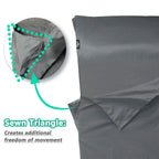 Frelaxy Sleeping Bag Liner, Warm Weather Ultralight Comfy & Easy Care Travel & Camping Sheet With Pillow Pocket, 4 Seasons Cold,