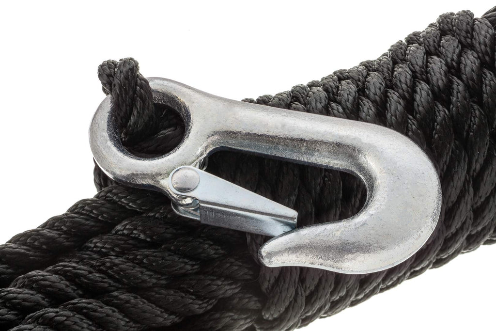 Attwood 11739-2 Poly Winch Rope With Steel Hook (3/8-Inch X 20-Feet)