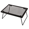 Campmax Folding Campfire Grill Grate, Portable Heavy Duty Steel Over Fire Camp Grill For Outdoor Camping Cooking Fire Pit, Black