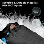 Atepa Bulwark 300 50? Down Sleeping Bag For Adults, 650Fp Recycled Ultralight 3 Season Compact Sleeping Bags With Compression Sa