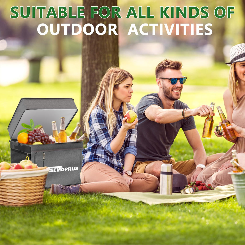 Cooler With Wheels And Handle, 50 Can Rolling Cooler, Portable Collapsiblecooler On Wheels,Leakproof Insulated Wheeledcoolers Fo
