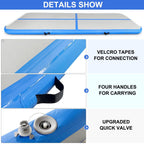 13Ft Inflatable Gymnastics Tumbling Mat 4'' Thick Air Tumble Track Gymnastics Training Mat With Electric Air Pump For Home Use/T