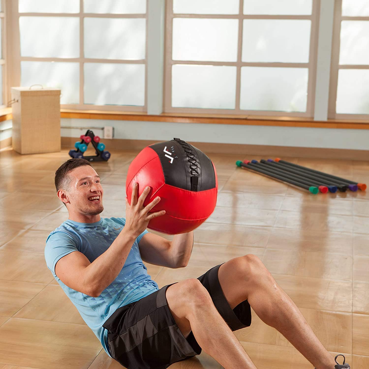 Jfit Wall Ball, 6 Lb, Blueblack