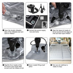 Iswees Car Bed Suv Air Mattress, Car Air Mattress With Home Power Adapter, Electric Pump, 2 Inflatable Pillows And 2 Footrests F