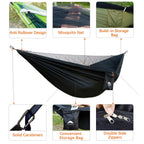Homithley Camping Hammock - Portable Hammock With Mosquito Net, Lightweight Backpacking Hammocks Swing Camping Accessories For I