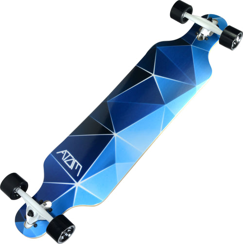 Atom Longboards Atom Drop Through Longboard - 40'' , Blue Geo