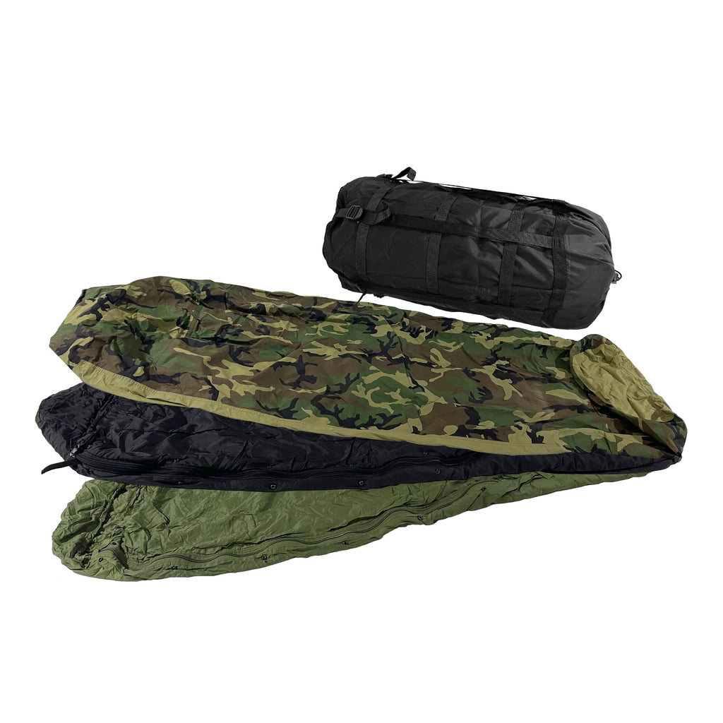 Military Modular Sleep System 4 Piece With Goretex Bivy Cover And Carry Sack