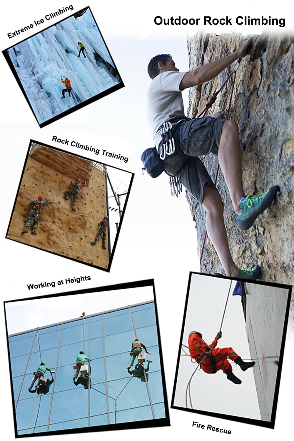 Northpada High Strength Polyester Rope Arborist Bull Rope, Static Safety Rock Climbing Rope, Fire Rescue Escape Rope, Tree Cutti