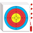 Molfuj Archery Targets Paper, 50Pcs Bow And Arrow Targets For Hunting Backyard, Archery Target Practice Accessories(5 Rings,15.7
