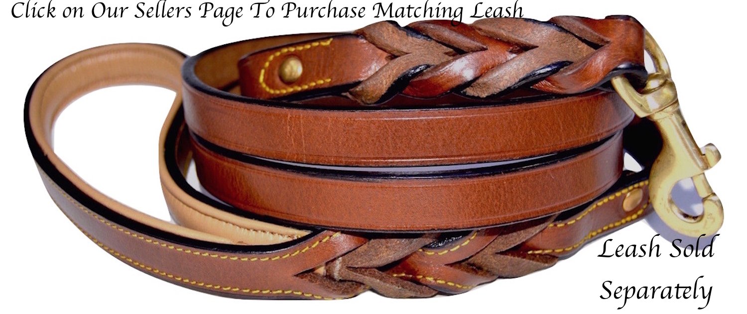 Soft Touch Collars Padded Leather Dog Collar, Brown Medium, Genuine Real Leather, Great For Male Or Female Dogs, 20'' Inches Lon