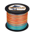 Hercules Braided Fishing Line 1500M 1640Yds 10Lbs-200Lbs Pe Superline 8 Strands (Multicolor 60Lb/27.2Kg 0.40Mm)
