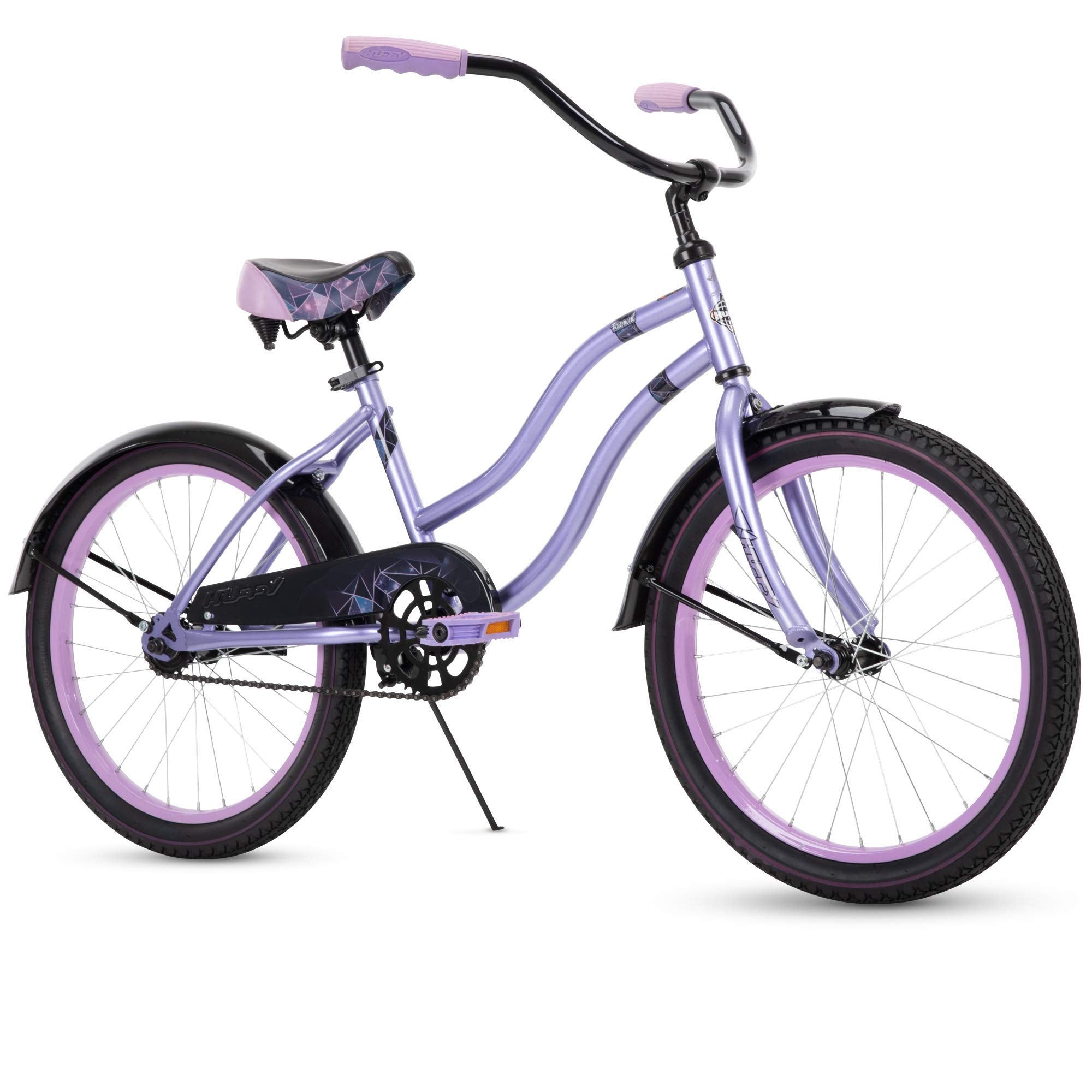 Fairmont 20 Cruiser Bike, Metallic Lavender Frame, Comfort Padded Saddle, Ergonomic Design, Anti-Spray Fenders, Quick Connect Bu