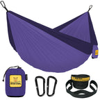 Wise Owl Outfitters Camping Hammock - Portable Hammock Double Hammock Camping up to 500lbs, Accessories for Outdoor, Indoor w/Tr
