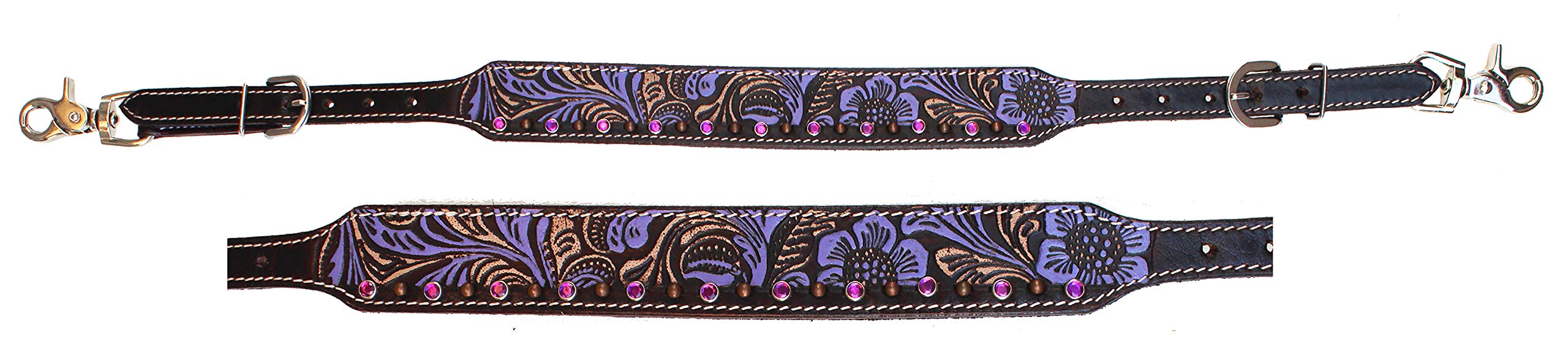 Challenger Western Tack Floral Tooled Leather Wither Breast Collar Strap 10503